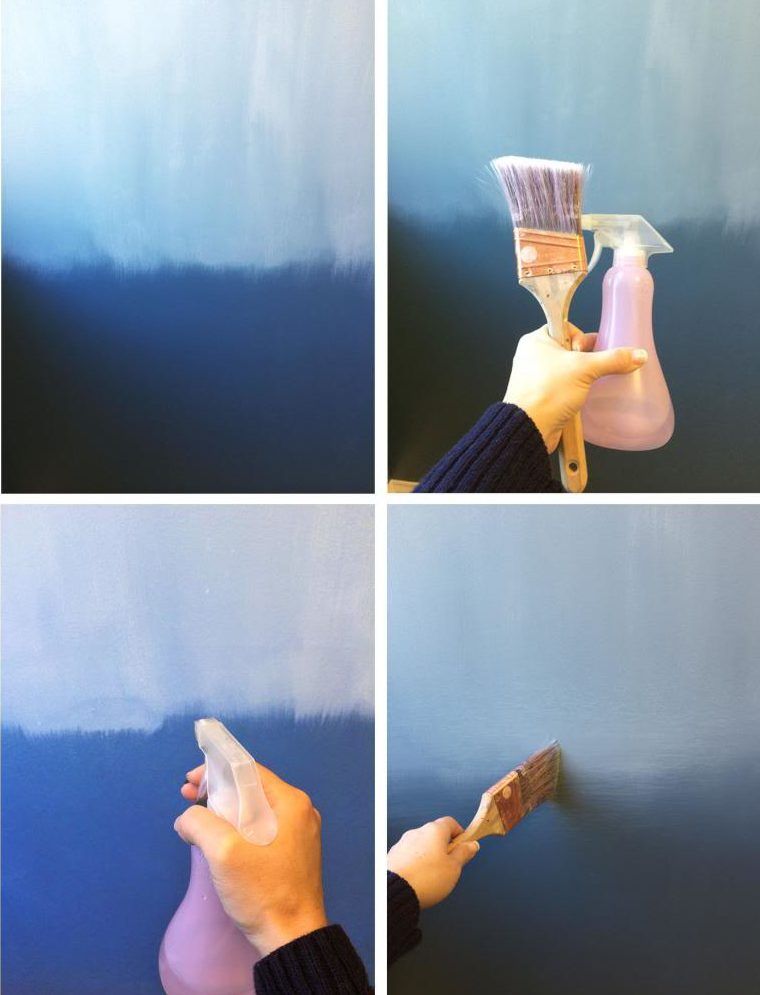 Красим стены своими руками в технике омбре. омбре или градиентная покраска стен своими руками: как покрасить, пошаговая инструкция по выполнению работ градиентное окрашивание стен