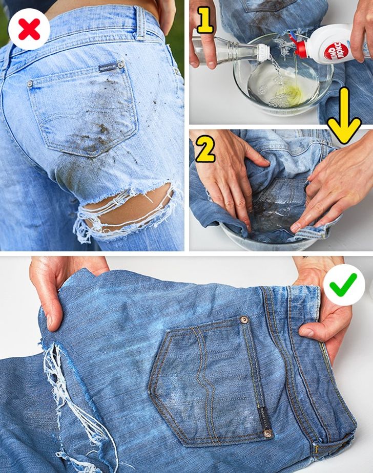 Особенности очистки травяных пятен с джинсов