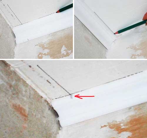 Как стыковать потолочный плинтус: подрезка с помощью стусла и ручной способ, стыковка на прямых участках