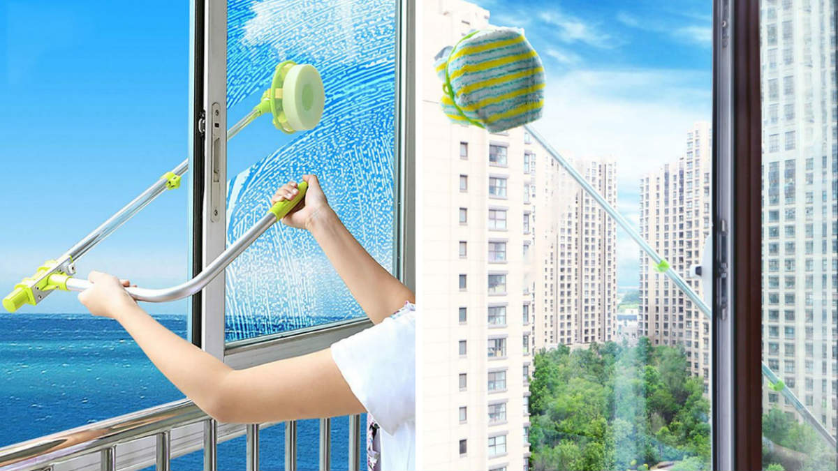 Как мыть окна на лоджии или балконе снаружи?