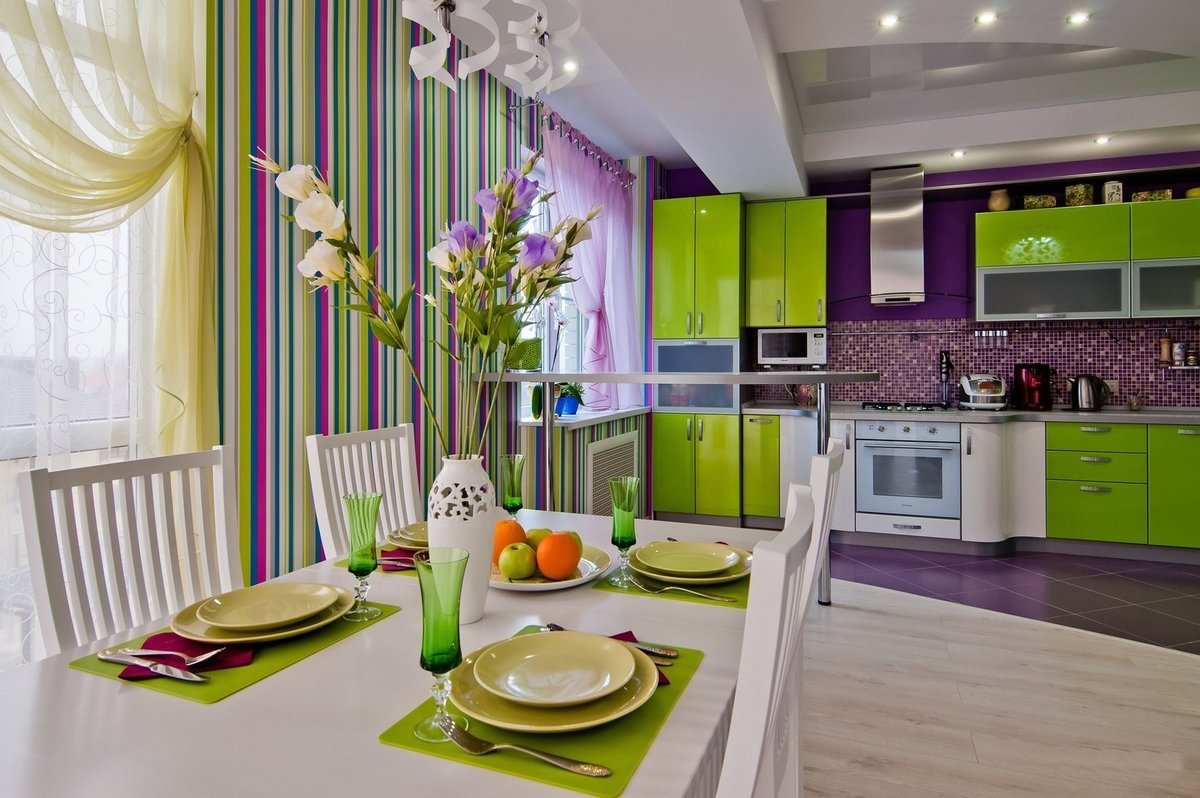 Идеи для дизайна кухни в зеленых тонах, правила сочетания цвета в интерьере и выбор оттенка
