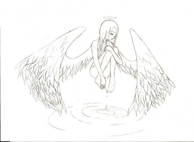 Как нарисовать ангела с крыльями карандашом: простая техника с поэтапным описанием