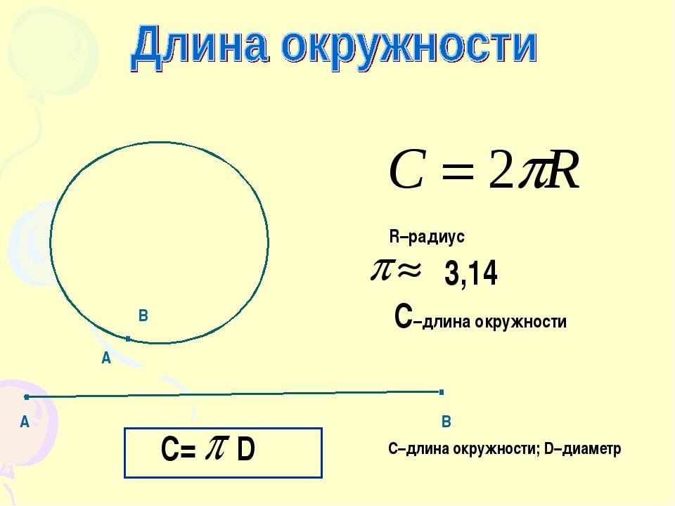 Чертеж окружности и круга