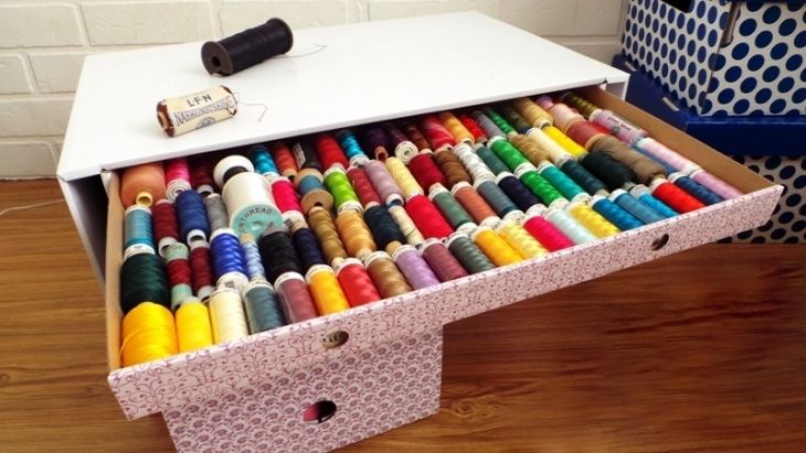 Хранение ниток для шитья и вышивания: способы и идеи с фото