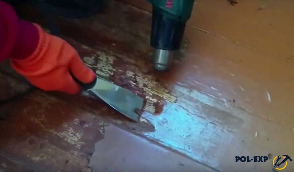 Как удалить акриловую краску с деревянного пола