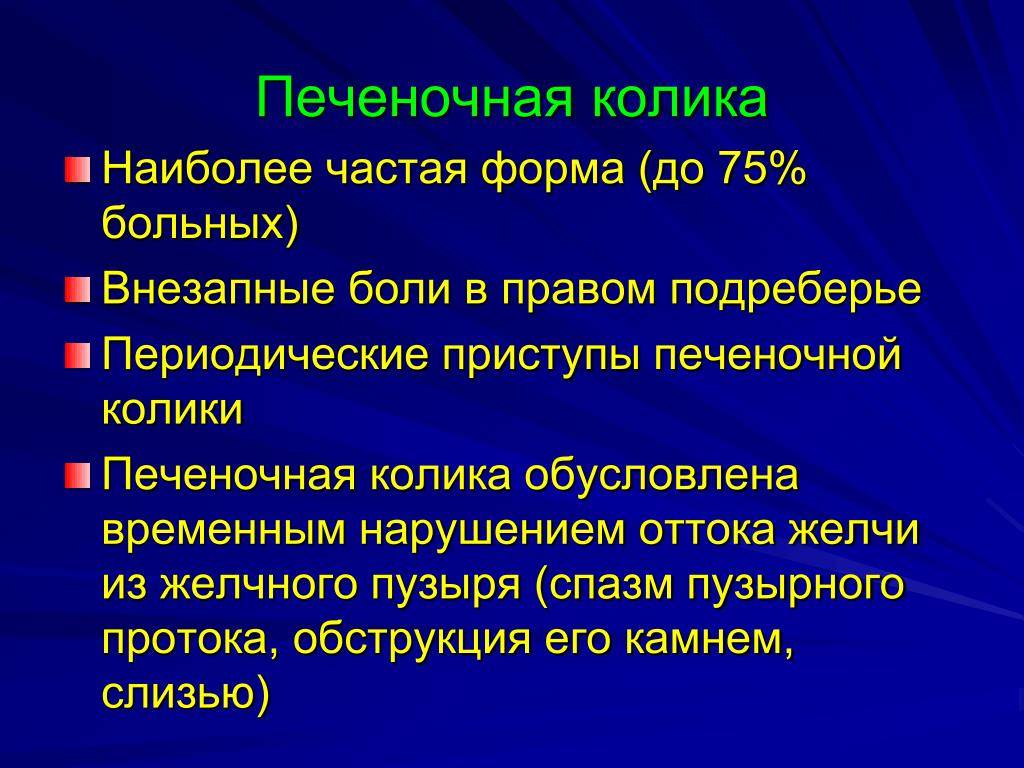 Как снять приступ желчекаменный