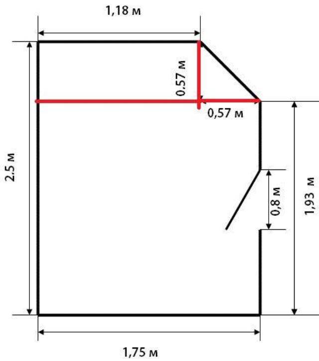 Как считать площадь комнаты на чертеже