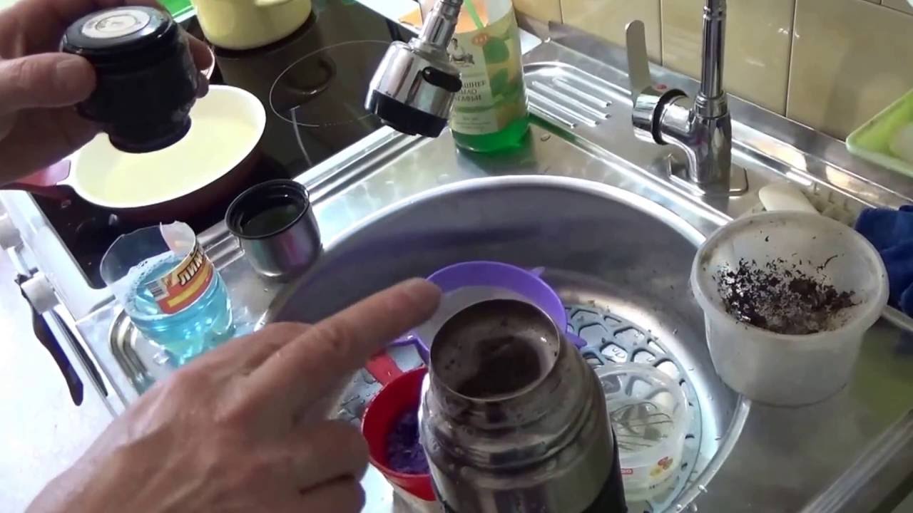Как очистить термос от чайного налета:  нержавеющий металл и стекло