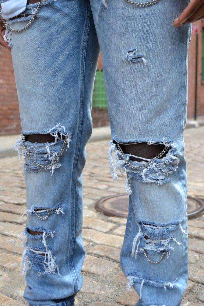 Как модно порезать джинсы: пошаговая инструкция, фото, видео