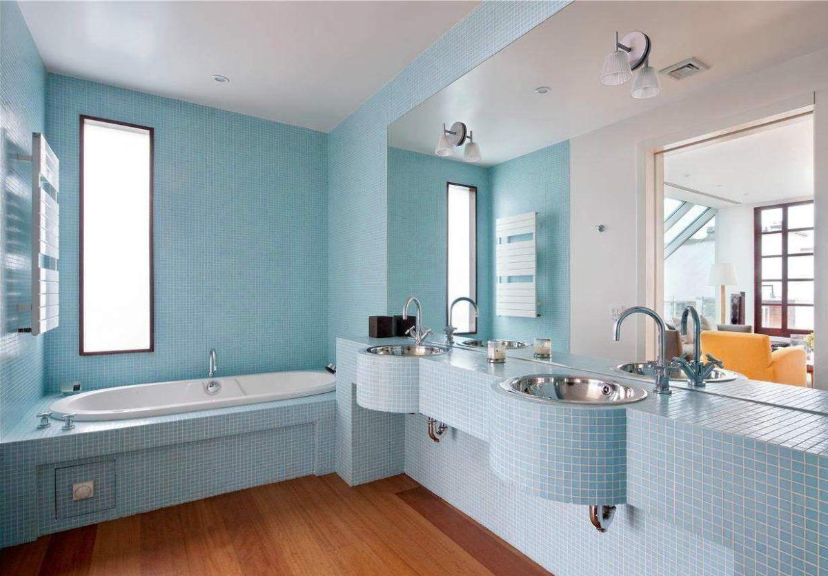 Голубая ванная комната: правила дизайна ванной голубыми оттенками (140 фото)