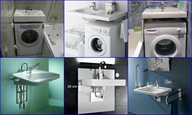 Раковина над стиральной машиной: умывальники и мойки на стиралкой в ванной комнате, как установить, фото
