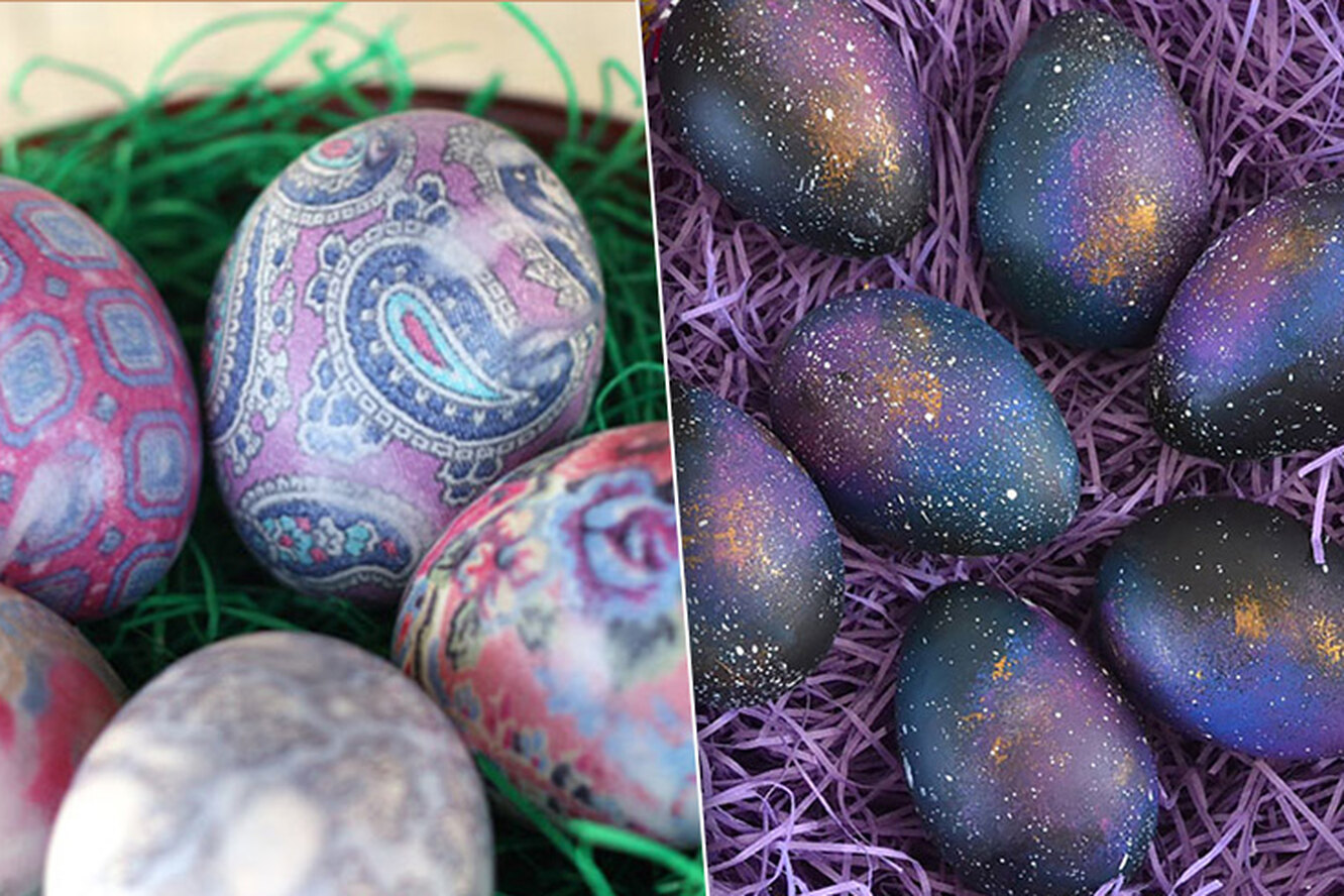 Как красиво покрасить и украсить яйца на пасху 2022? покраска пасхальных яиц в домашних уловиях